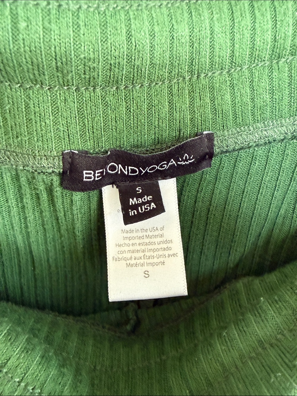Beyond Yoga Green Ribbed Tank & Bottom Set - Picture 4 of 8
